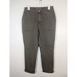 Judy Blue Jeans Womens 9 29 Green Garment Dyed Utility Straight Leg Pants